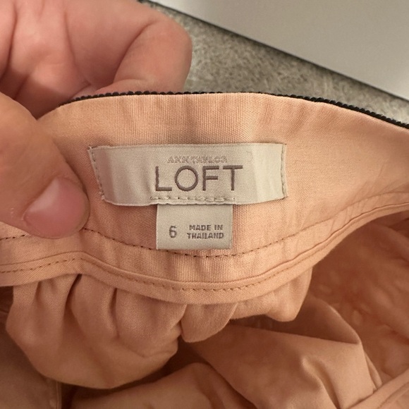 Ann Taylor Loft Coral Pink Eyelet Floral Mini Skirt Size 6 Women’s - Picture 8 of 9